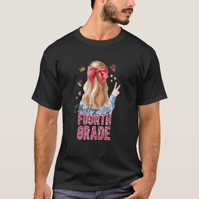 Hej 4:e fjärde Klass Studenter Back to school Te T Shirt (Framsida)
