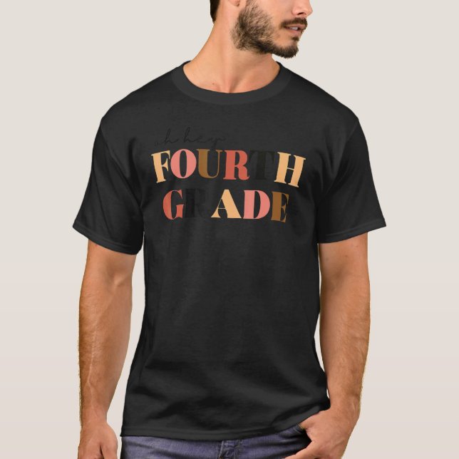 Hej 4:e fjärde Klassen T Shirt (Framsida)