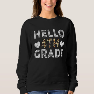 Hej 4:e Klass Back to school 1:a dagen Leopard Tea T Shirt