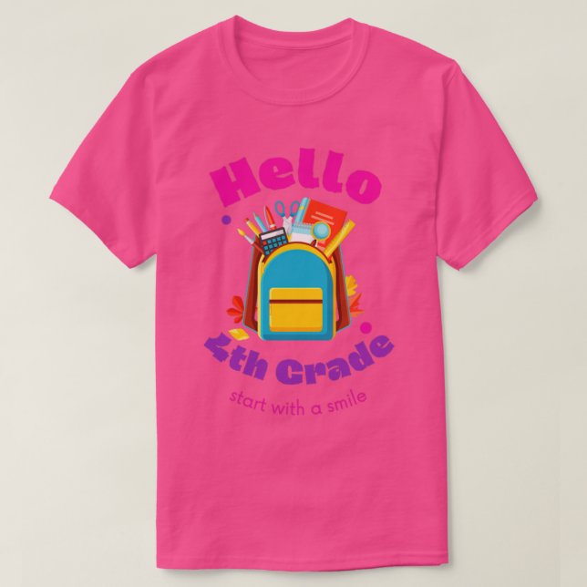 Hej 4:e klass back to school 2 t shirt (Design framsida)