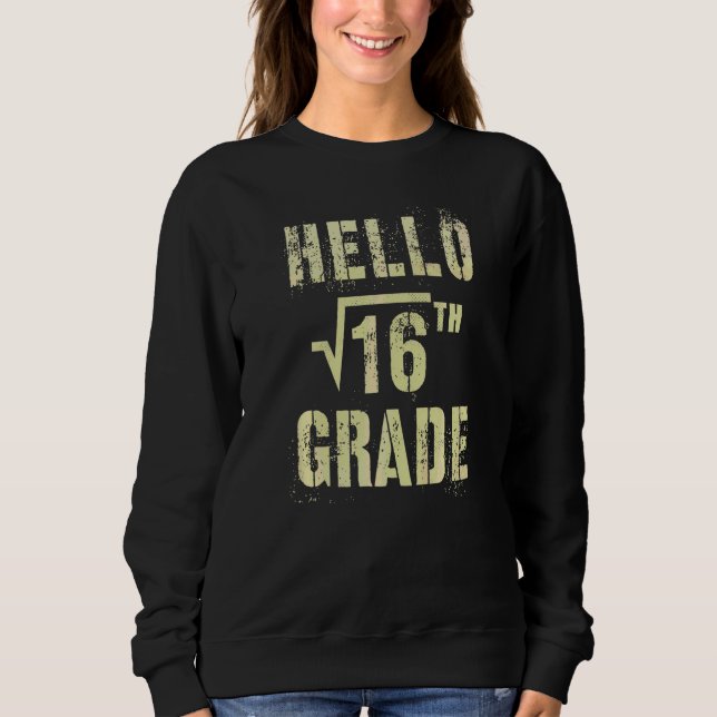 Hej 4:e klass kvadratroten ur 16 Math Stud Squad  T Shirt (Framsida)