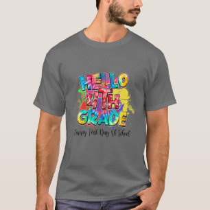 Hej 4:e Klass-Lycklig-skolans första dag T Shirt
