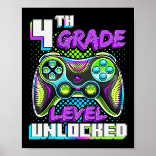 Hej 4:e klass nivå upplåst videospel Ck till Sc Poster