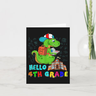 Hej 4:e Klass T-rex vid skolavläsning B Kort