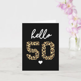 Hej 50- 50-årsfirande present Outfit Kort