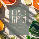 HEJ 50:e födelsedagen Inbjudningar<br><div class="desc">Lägg märke till alla födelsedagspojkar och flickor! Få redo till ring i ditt stora 5-0-tal i stil med vår moderna och chic 50 Födelsedagsfest inbjudan. Designen skryter med en lekfull men sofistikerad rubrik "HEJ FIFTY", följt av en lättanpassad mall för party. Välj din egen kombination av färg för att verkligen...</div>