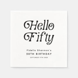 Hej 50: e Födelsedagsfesten Retro Pappersservett