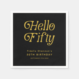 Hej 50: e Födelsedagsfesten Retro Pappersservett