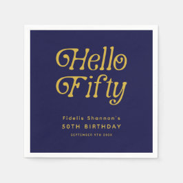 Hej 50: e Födelsedagsfesten Retro Pappersservett