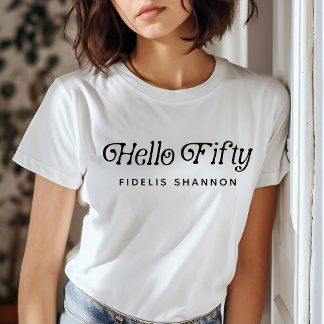Hej 50: e Födelsedagsfesten Retro T Shirt