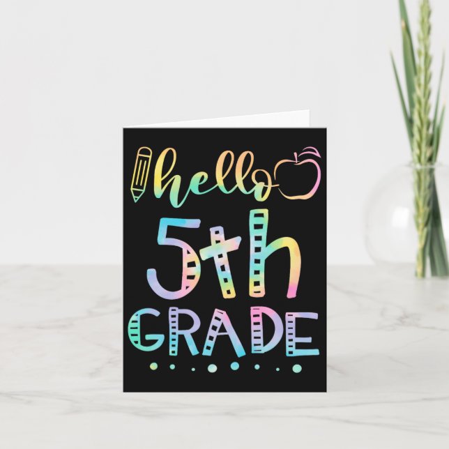 Hej 5:e bytet Klass i Klass till skollärare Kort (Framsida)