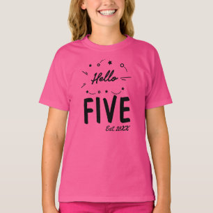 Hej 5:e födelsedag T-Shirt