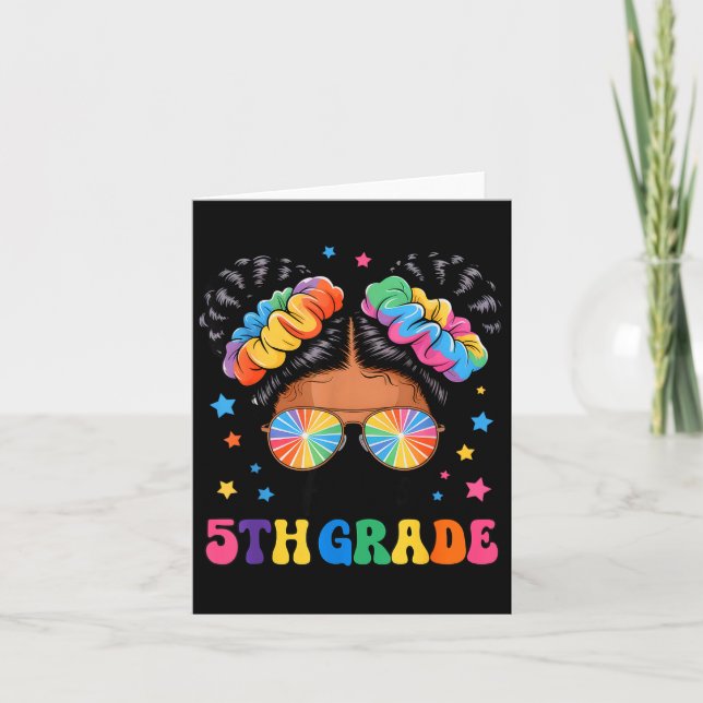 Hej 5:e klass första dagen tillbaka till skolan rö kort (Framsida)