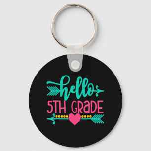 Hej 5:e Klass Girls Back to school Gift Cute Hea Nyckelring
