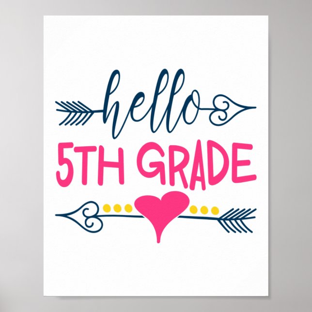Hej 5:e klass lärare barn tillbaka till skolan pre poster (Framsidan)
