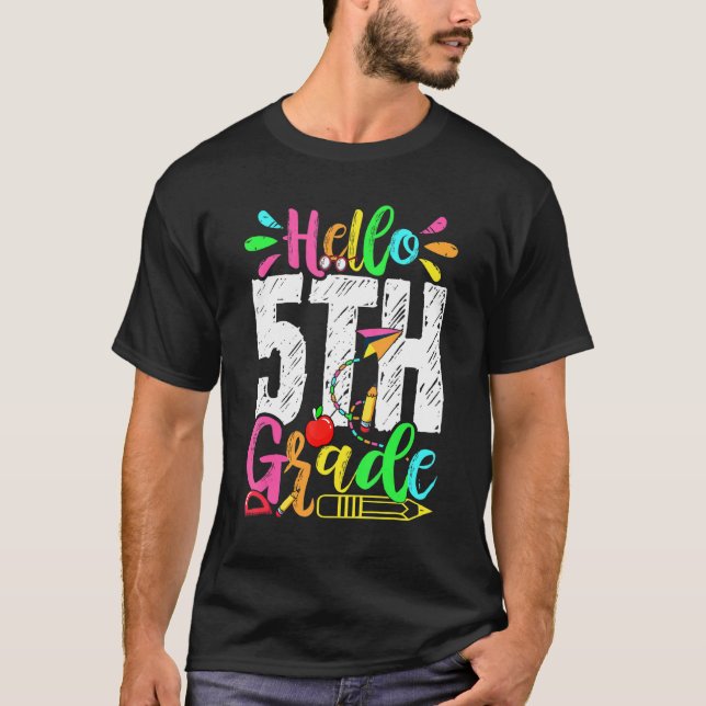 Hej 5:e Klass Studenten Back to school Manar Wome T Shirt (Framsida)