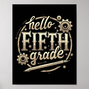 Hej 5:e klass tillbaka till skolan kläder poster