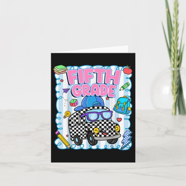 Hej 5 Klass Buss skolelärare i Student Kort (Framsida)