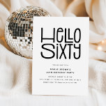 HEJ 60:e födelsedagen Inbjudningar<br><div class="desc">Lägg märke till alla födelsedagspojkar och flickor! Få redo till ring i ditt stora 6-0-tal i stil med vårt moderna och chic 60:e Födelsedagsfest inbjudan. Designen skryter med en lekfull men sofistikerad rubrik "HEJ SIXTY", följt av en lättanpassad mall för party. Välj din egen kombination av färg för att verkligen...</div>