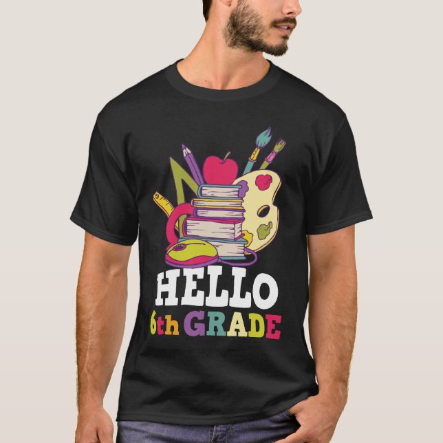 Hej 6e Klass Back to school T Shirt (Framsida)
