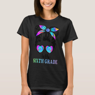 Hej 6e Klass Messy Bun Girl Back to school Kid T Shirt