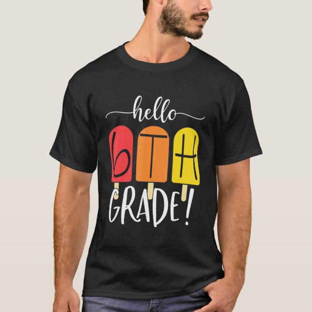 Hej 6e sjätte Klass-läraren Back to school Ice C T Shirt (Framsida)