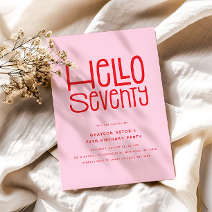 HEJ 70:e födelsedag Inbjudningar