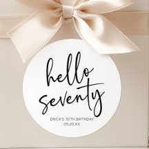 Hej 70:e Födelsedagsfesten med 70 minimalister