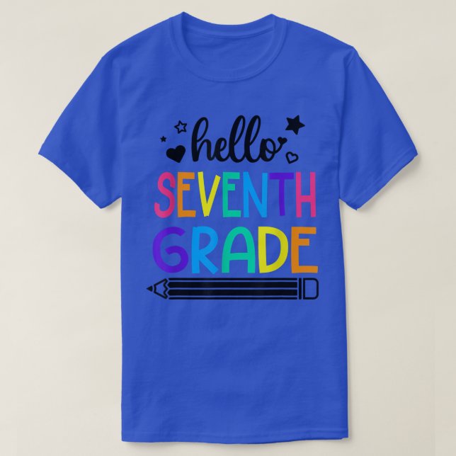 Hej 7:e Back to school utfällningar för flickor B T Shirt (Design framsida)