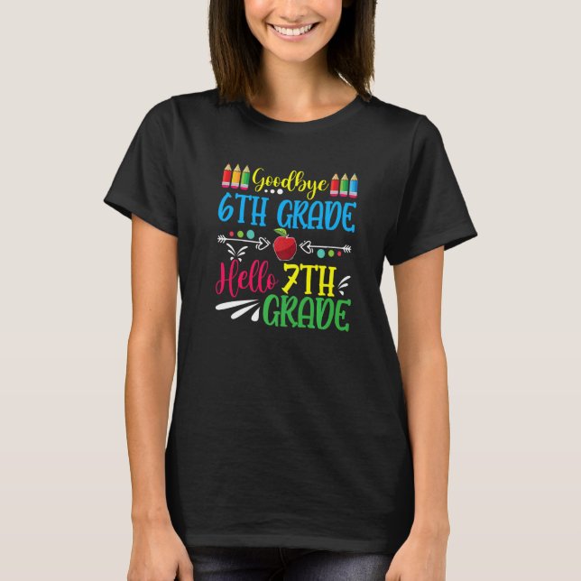 Hej 7:e Klass Lärare Student Back to school Gra T Shirt (Framsida)