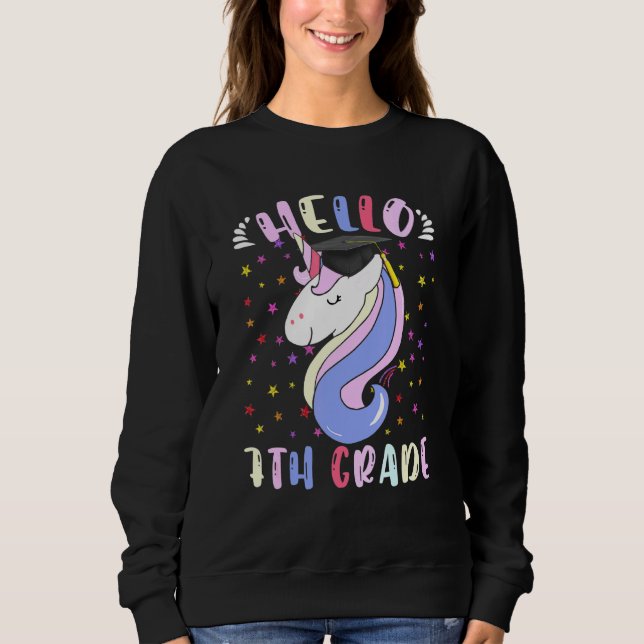 Hej 7:e Klass Magic Unicorn T Shirt (Framsida)