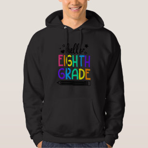 Hej 8:e Klass-Back to school-kontor för flickor B Hoodie