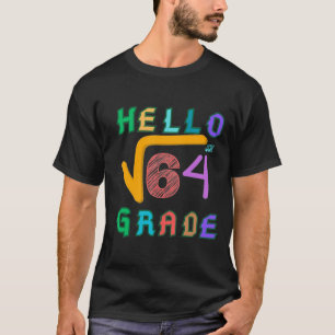 Hej 8:e Klass Funny Square Root of 64 Math T-Shi T Shirt