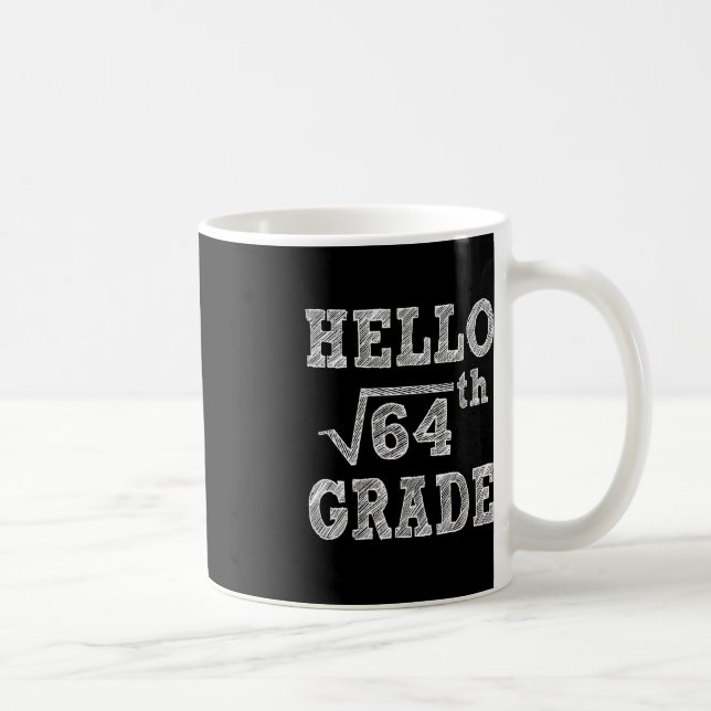 Hej 8:e Klass-kvadratroten 64 Back to school F Kaffemugg (Höger)