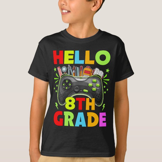 Hej 8:e Klass Lärare 8:e Klass Back to school T Shirt (Framsida)