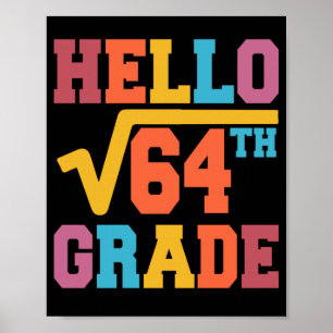 Hej 8:e klass Square Root of 64 math Student Poster