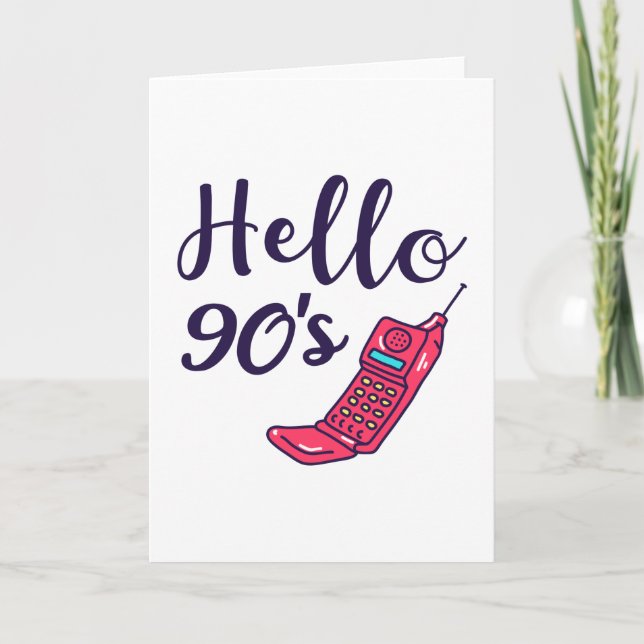 Hej 90-talets mobiltelefon kort (Framsida)
