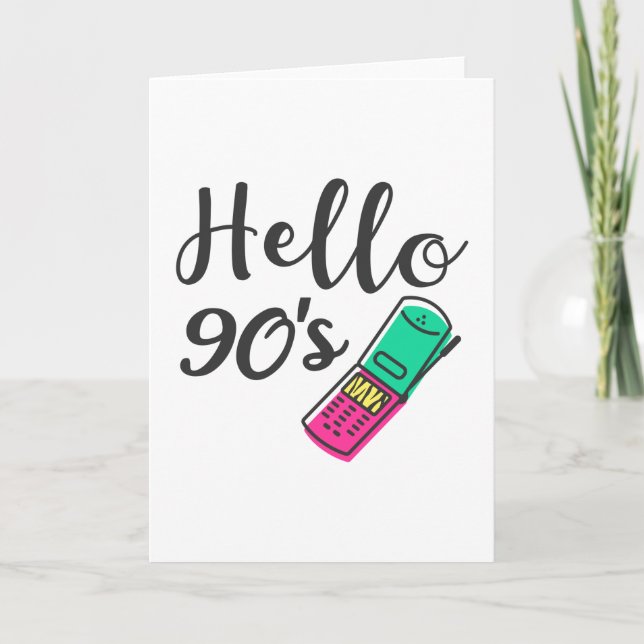 Hej 90-tals mobiltelefon kort (Framsida)