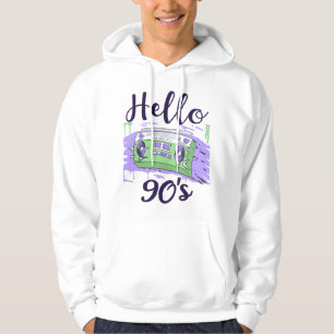 Hej 90s radiokassettbandspelare hoodie