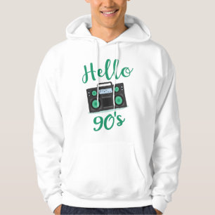 Hej 90s radiokassettbandspelare hoodie