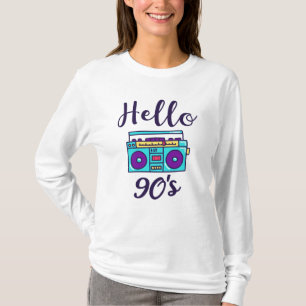 Hej 90s radiokassettbandspelare t shirt