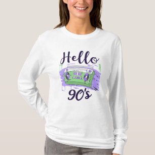 Hej 90s radiokassettbandspelare t shirt