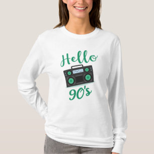 Hej 90s radiokassettbandspelare t shirt
