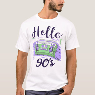Hej 90s radiokassettbandspelare t shirt