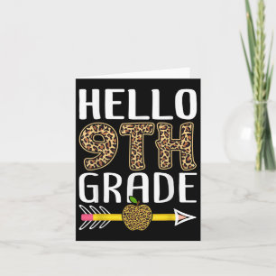 Hej 9:e Klass Lärare Boys Girls Back to school Kort