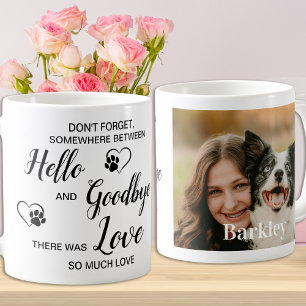 Hej Adjö Pet Loss Keepsaké Hund Memorial Kaffemugg