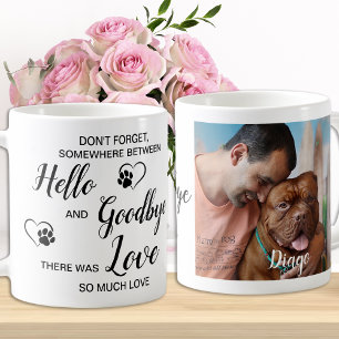 Hej Adjö Pet Loss Keepsaké Pet Memorial Photo Kaffemugg