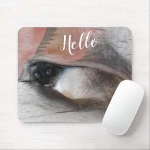 Hej Adsible Peeking Blue Eyed Siamese Kitten Musmatta