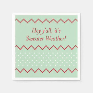 Hej, alla Sweater Weather Napkins Pappersservett