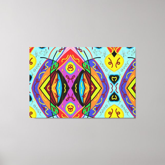 Hej älskare canvastryck (Framsida)